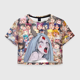 Женская футболка Crop-top 3D с принтом KAGUYA AHEGAO | КАГУЯ АХЕГАО в Курске, 100% полиэстер | круглая горловина, длина футболки до линии талии, рукава с отворотами | Тематика изображения на принте: ahegao | japanese anime | kaguya | kawai | kowai | oppai | otaku | senpai | sugoi | waifu | yandere | ахегао | кагуя | ковай | отаку | семпай | сенпай | сэмпай | яндере | японская анимация