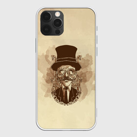 Чехол для iPhone 12 Pro Max с принтом RETRO MAN | STEAMPUNK в Курске, Силикон |  | Тематика изображения на принте: cosplay | design | diy | do it yourself | handmade | how to | men | steampunk | дизельпанк | киберпанк | лучший стимпанк | мен | мужик | мужчина | очки | ретро | своими руками | старик | стимпанк | стимпанк стиль | стимпанк фильмы