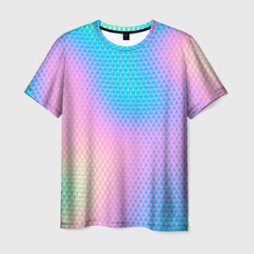 Мужская футболка 3D с принтом Переливы в Курске, 100% полиэфир | прямой крой, круглый вырез горловины, длина до линии бедер | абстракция | геометрия | градиент | краски | рисунок | свет | текстура