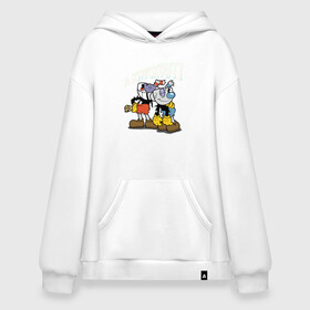 Худи SuperOversize хлопок с принтом CUPHEAD в Курске, 70% хлопок, 30% полиэстер, мягкий начес внутри | карман-кенгуру, эластичная резинка на манжетах и по нижней кромке, двухслойный капюшон
 | art | cartoon | cup | cuphead | devil | dice | game | king | mugman | the | арт | бос | босс | голова | демон | дьявол | игра | капхед | магмен | мультик | мультфильм | платформер | чаша | чашка | человек | черт