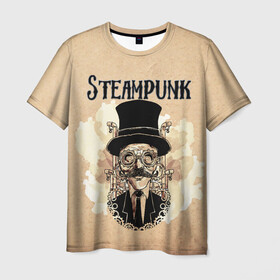 Мужская футболка 3D с принтом Джентльмен в Курске, 100% полиэфир | прямой крой, круглый вырез горловины, длина до линии бедер | steampunk | арт | графика | обои | плакат | постер | стимпанк