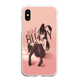 Чехол для iPhone XS Max матовый с принтом Bunny Girl в Курске, Силикон | Область печати: задняя сторона чехла, без боковых панелей | Тематика изображения на принте: anime | aobuta | bunny | bunny girl | futaba | kaede | mai | nodoka | pfnds | rio | sakuta | shoko | аниме | анимэ | девочка зайка | зайка | каэдэ | комедия | маи | нодока | панда | рио | сакута | сёко | футаба | шоко