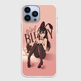 Чехол для iPhone 13 Pro Max с принтом Bunny Girl apricot в Курске,  |  | anime | aobuta | bunny | bunny girl | futaba | kaede | mai | nodoka | pfnds | rio | sakuta | shoko | аниме | анимэ | девочка зайка | зайка | каэдэ | комедия | маи | нодока | панда | рио | сакута | сёко | футаба | шоко