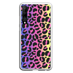 Чехол для Honor P30 с принтом Neon Leopard Pattern в Курске, Силикон | Область печати: задняя сторона чехла, без боковых панелей | africa | afrika | gradient | summer | tropical | африка | африканский узор | градиент | леопард | леопардовый узор | лето | неон | неоновое свечение | паттерт | пятна | разные цвета | саванна | тропики | тропический узор