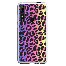 Чехол для Honor P Smart Z с принтом Neon Leopard Pattern в Курске, Силикон | Область печати: задняя сторона чехла, без боковых панелей | africa | afrika | gradient | summer | tropical | африка | африканский узор | градиент | леопард | леопардовый узор | лето | неон | неоновое свечение | паттерт | пятна | разные цвета | саванна | тропики | тропический узор