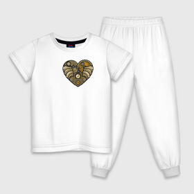 Детская пижама хлопок с принтом Steampunk Сердце в Курске, 100% хлопок |  брюки и футболка прямого кроя, без карманов, на брюках мягкая резинка на поясе и по низу штанин
 | Тематика изображения на принте: game | heart | steampunk | игры | механический | сердце | стимпанк | часы | шестеренки