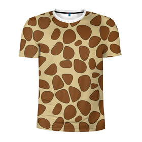 Мужская футболка 3D спортивная с принтом Шкура жирафа. в Курске, 100% полиэстер с улучшенными характеристиками | приталенный силуэт, круглая горловина, широкие плечи, сужается к линии бедра | abstract | animal | decoration | decorative | design | fabric | fur | giraffe | illustration | nature | pattern | print | safari | skin | textile | texture | wallpaper | wild | wildlife | африка | джунглиfashion | животные | жираф | природа | сафари | тек