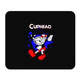 Коврик для мышки прямоугольный с принтом Cuphead в Курске, натуральный каучук | размер 230 х 185 мм; запечатка лицевой стороны | cup head | cuphead | run and gun | детям | капхед | капхэд | логотипы игр | персонажи игр | чашка