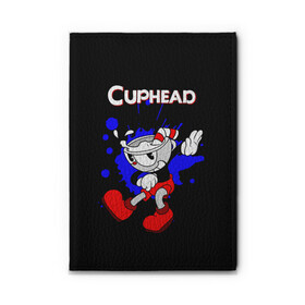 Обложка для автодокументов с принтом Cuphead в Курске, натуральная кожа |  размер 19,9*13 см; внутри 4 больших “конверта” для документов и один маленький отдел — туда идеально встанут права | cup head | cuphead | run and gun | детям | капхед | капхэд | логотипы игр | персонажи игр | чашка