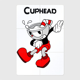 Магнитный плакат 2Х3 с принтом Cuphead Капхед в Курске, Полимерный материал с магнитным слоем | 6 деталей размером 9*9 см | cup head | cuphead | run and gun | детям | капхед | капхэд | логотипы игр | персонажи игр | чашка