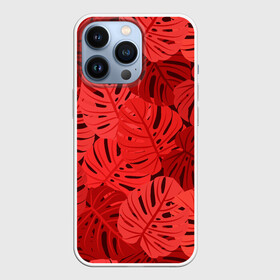 Чехол для iPhone 13 Pro с принтом Тропические листья Монстера в Курске,  |  | art | background | design | exotic | fabric | fashion | hawaii | illustration | jungle | leaf | monstera | nature | palm | pattern | plant | summer | texture | tree | tropical | vector | wallpaper | листья | монстера | паттерн | растение | тропика | узоры