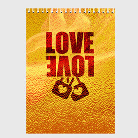 Скетчбук с принтом LOVE в Курске, 100% бумага
 | 48 листов, плотность листов — 100 г/м2, плотность картонной обложки — 250 г/м2. Листы скреплены сверху удобной пружинной спиралью | love | lovely | romantic | любовь | романтика
