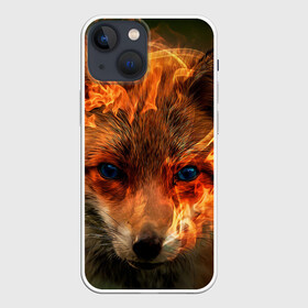 Чехол для iPhone 13 mini с принтом Огненная лиса в Курске,  |  | fox | foxy | животное | звери | лиса | лисенок | лисичка | милая | рыжая | фокс