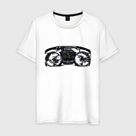 Мужская футболка хлопок с принтом Панель приборов суперкара в Курске, 100% хлопок | прямой крой, круглый вырез горловины, длина до линии бедер, слегка спущенное плечо. | koenigsegg | гиперкар | панель приборов | приборы авто | суперкар
