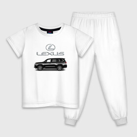 Детская пижама хлопок с принтом LEXUS в Курске, 100% хлопок |  брюки и футболка прямого кроя, без карманов, на брюках мягкая резинка на поясе и по низу штанин
 | car | jeep | lexus | машина | скорость