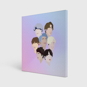 Холст квадратный с принтом БТС Bangtan Boys BTS в Курске, 100% ПВХ |  | bangtan | bangtan boys | boys | bts | minimalist | бангтан | бтс | группа бтс