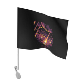 Флаг для автомобиля с принтом AVENGED SEVENFOLD в Курске, 100% полиэстер | Размер: 30*21 см | avenged | grange | hardcore | metal | music | punk | rock | sevenfold | usa | музыка | панк | рок | сша