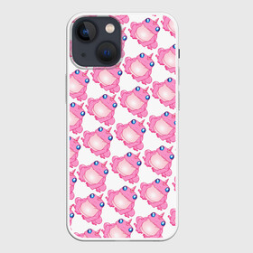 Чехол для iPhone 13 mini с принтом Сказочная розовая лягушка в Курске,  |  | Тематика изображения на принте: единорог | животное | лягушка | персонаж | сказка