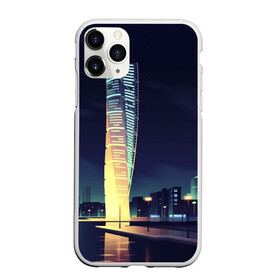 Чехол для iPhone 11 Pro Max матовый с принтом Ночной Город в Курске, Силикон |  | архитектура | город | здания | ночной город