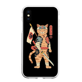Чехол для iPhone XS Max матовый с принтом Shogun Cat в Курске, Силикон | Область печати: задняя сторона чехла, без боковых панелей | Тематика изображения на принте: cat | cats | japan | ninja | samurai | shogun | yakuza | катана | кот | котенок | коты | котэ | котята | кошка | ниндзя | самурай | сёгун | якудза | япония