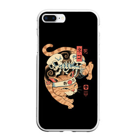 Чехол для iPhone 7Plus/8 Plus матовый с принтом Cat of Death в Курске, Силикон | Область печати: задняя сторона чехла, без боковых панелей | cat | cats | death | japan | ninja | samurai | shogun | skull | yakuza | катана | кот | котенок | коты | котэ | котята | кошка | ниндзя | самурай | сёгун | череп | якудза | япония