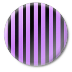 Значок с принтом Полосатость в Курске,  металл | круглая форма, металлическая застежка в виде булавки | purple | полосы | футбол | хайп | яркий