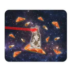 Коврик для мышки прямоугольный с принтом Котик в космосе в Курске, натуральный каучук | размер 230 х 185 мм; запечатка лицевой стороны | Тематика изображения на принте: nyan cat | youtube | еда | космос | котик | мемы | пицца | психоделика | ютуб