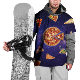 Накидка на куртку 3D с принтом Пицца в космосе в Курске, 100% полиэстер |  | meat | pizza | space | youtube | еда | космос | мемы | пицца | психоделика | ютуб