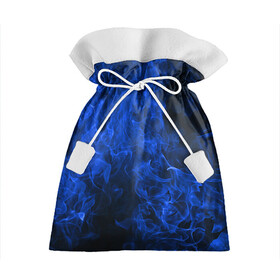 Подарочный 3D мешок с принтом Blue Fire в Курске, 100% полиэстер | Размер: 29*39 см | Тематика изображения на принте: fire | flame | smoke | огонь | пламя
