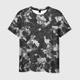 Мужская футболка 3D с принтом Gray Camouflage в Курске, 100% полиэфир | прямой крой, круглый вырез горловины, длина до линии бедер | army | camo | camouflage | military | камуфляж