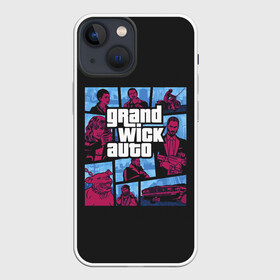 Чехол для iPhone 13 mini с принтом Grand Wick Auto в Курске,  |  | grand theft auto | gta | jone wick | джон вик | джон уик | кино | фильм