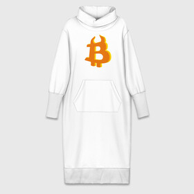 Платье удлиненное хлопок с принтом Btc год быка в Курске,  |  | Тематика изображения на принте: 2021 | bitcoin | btc | б | битиси | биткоин | год быка | желтый | коин | новый биткоин | рогатый