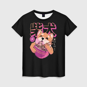 Женская футболка 3D с принтом Корги в Курске, 100% полиэфир ( синтетическое хлопкоподобное полотно) | прямой крой, круглый вырез горловины, длина до линии бедер | корги | корж | коржик | пёс | пёсик | собака | собачка | щенок | щеночек
