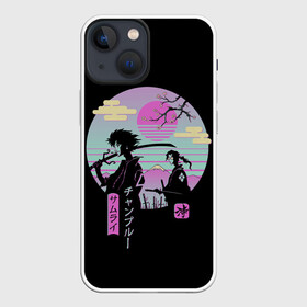 Чехол для iPhone 13 mini с принтом Samurai в Курске,  |  | anime | japan | katana | manga | sakura | samurai | sempai | senpai | sun | аниме | закат | катана | манга | сакура | самураи | солнце | япония