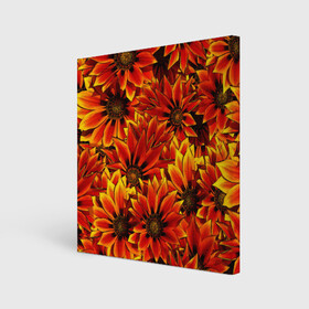 Холст квадратный с принтом Цветы в Курске, 100% ПВХ |  | вайб | молодежное | хайп | цветы | яркое