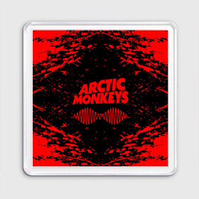 Магнит 55*55 с принтом arctic monkeys в Курске, Пластик | Размер: 65*65 мм; Размер печати: 55*55 мм | arctic monkeys | arctic monkeys live | do i wanna know | domino | domino records | full album | lyrics | mardy bum | whyd you only call me when youre high | арктические обезьяны | домино пластинки | полный альбом | тексты песен