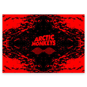 Поздравительная открытка с принтом arctic monkeys в Курске, 100% бумага | плотность бумаги 280 г/м2, матовая, на обратной стороне линовка и место для марки
 | Тематика изображения на принте: arctic monkeys | arctic monkeys live | do i wanna know | domino | domino records | full album | lyrics | mardy bum | whyd you only call me when youre high | арктические обезьяны | домино пластинки | полный альбом | тексты песен