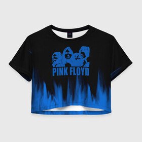 Женская футболка Crop-top 3D с принтом pink rloyd в Курске, 100% полиэстер | круглая горловина, длина футболки до линии талии, рукава с отворотами | Тематика изображения на принте: comfortably numb | david gilmour | floyd | money | music | nick mason | pink | pink floyd | pink floyd high hopes | pink floyd live | pink floyd official | roger waters | the | wish you were here | дэвид гилмор | пинк | пинк флойд | роджер уотерс | рок | 