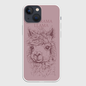Чехол для iPhone 13 mini с принтом No drama llama в Курске,  |  | llama | альпака | животные | лама
