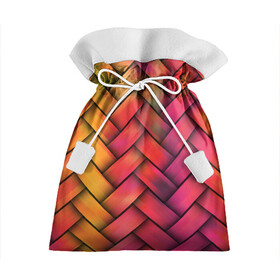 Подарочный 3D мешок с принтом Сплетение в Курске, 100% полиэстер | Размер: 29*39 см | Тематика изображения на принте: молодежное | пестрое | плетенка | счастье | хайп | цветное