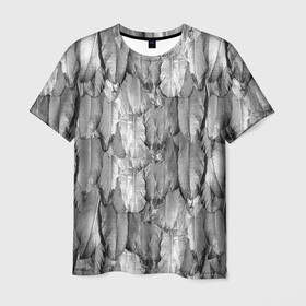 Мужская футболка 3D с принтом White Raven в Курске, 100% полиэфир | прямой крой, круглый вырез горловины, длина до линии бедер | plumage | raven | ворон | оперение | перья