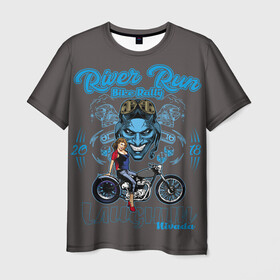 Мужская футболка 3D с принтом Bike Rally 2018 в Курске, 100% полиэфир | прямой крой, круглый вырез горловины, длина до линии бедер | Тематика изображения на принте: speed | байкеры | гонки | девушки | скорость