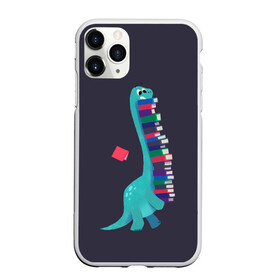 Чехол для iPhone 11 Pro матовый с принтом Book Dinosaur в Курске, Силикон |  | barosaurus | book | books | dino | dinosaur | knowledge | study | барозавр | знания | книга | книги | книжный