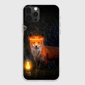 Чехол для iPhone 12 Pro с принтом Лиса с огненной короной в Курске, силикон | область печати: задняя сторона чехла, без боковых панелей | Тематика изображения на принте: fox | foxy | животное | звери | лиса | лисенок | лисичка | милая | рыжая | фокс