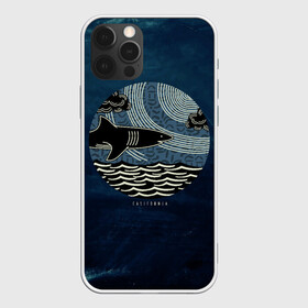 Чехол для iPhone 12 Pro Max с принтом Акулы California Sharks в Курске, Силикон |  | shark | акула | волны | калифорния | море | океан