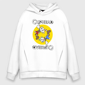 Мужское худи Oversize хлопок с принтом СapheadMugman в Курске, френч-терри — 70% хлопок, 30% полиэстер. Мягкий теплый начес внутри —100% хлопок | боковые карманы, эластичные манжеты и нижняя кромка, капюшон на магнитной кнопке | caphead | cup | mugman | друг | капхед | капхейд | кружка | мугман