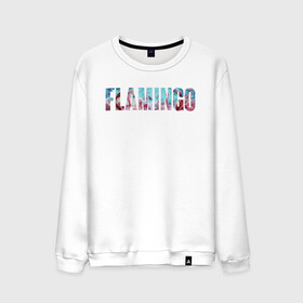 Мужской свитшот хлопок с принтом FLAMINGO в Курске, 100% хлопок |  | flamingo | птицы | розовый | фламинго