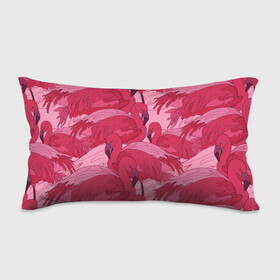 Подушка 3D антистресс с принтом розовые фламинго в Курске, наволочка — 100% полиэстер, наполнитель — вспененный полистирол | состоит из подушки и наволочки на молнии | Тематика изображения на принте: flamingo | птицы | розовый | фламинго