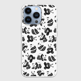 Чехол для iPhone 13 Pro с принтом Акварельные панды паттерн в Курске,  |  | art | black white | cute | funny panda | panda | pandas | pattern | watercolor | акварель | акварельный рисунок | арт | детский рисунок | маленькие панды | медведи | медвежата | милые панды | мишки | панда | пандочка | пандочки | узор