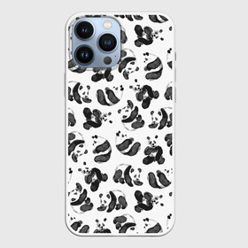 Чехол для iPhone 13 Pro Max с принтом Акварельные панды паттерн в Курске,  |  | art | black white | cute | funny panda | panda | pandas | pattern | watercolor | акварель | акварельный рисунок | арт | детский рисунок | маленькие панды | медведи | медвежата | милые панды | мишки | панда | пандочка | пандочки | узор